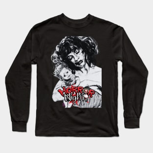 Horror night with haunted doll Long Sleeve T-Shirt